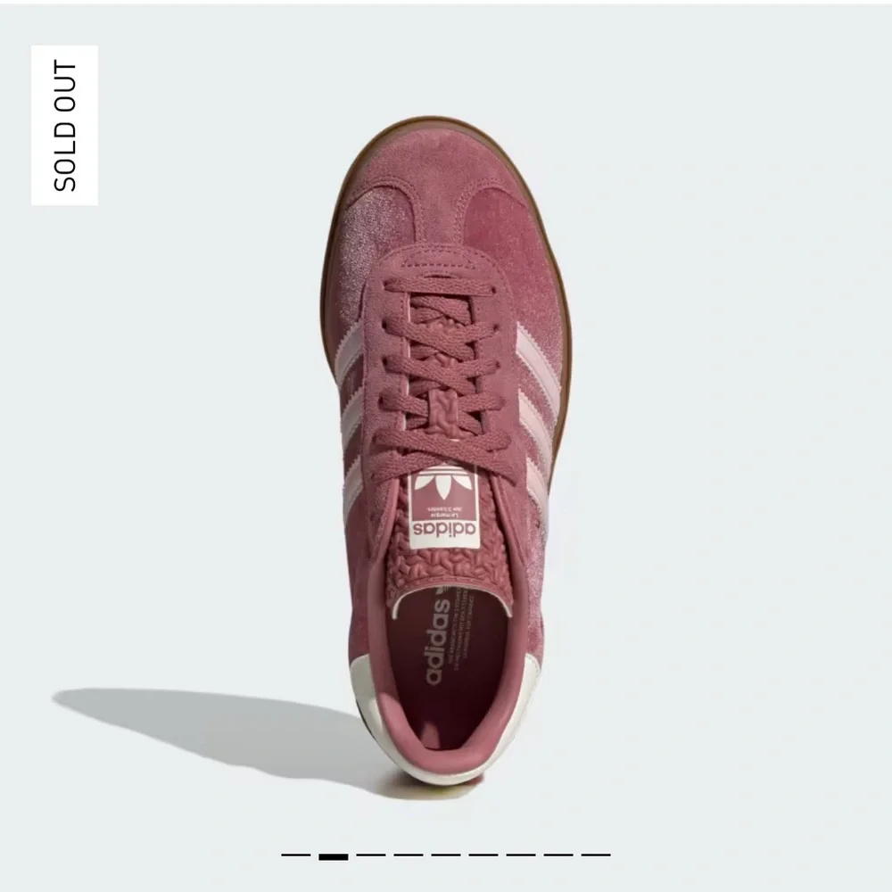 NWOT Adidas Gazelle Bold Women’s Sneaker Crimson Pink Velvet - Picture 2 of 8